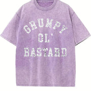 Grumpy Ol Bastard Cranky Grouchy Old Joke for Guys Classic Vintage Washed T-Shirt in Purple