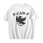 Crow F-caw-f Cotton T-Shirt in White
