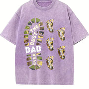 The Best Dad Ever Vintage Washed T-Shirt in Purple