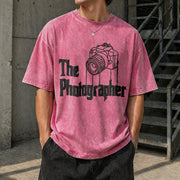 The Photographer Vintage Washed T-Shirt in Red