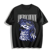 Americawww Sarcastic Fourth of July Bald Eagle for Classic Cotton T-Shirt in Black