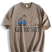Got Too Silly Goose Matching Father & Son Vintage Washed T-Shirt in Brown
