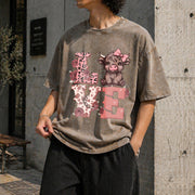 Leopard Love Vintage Washed T-Shirt in Brown