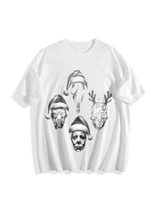 Horror Movie Christmas Cotton T-Shirt in White