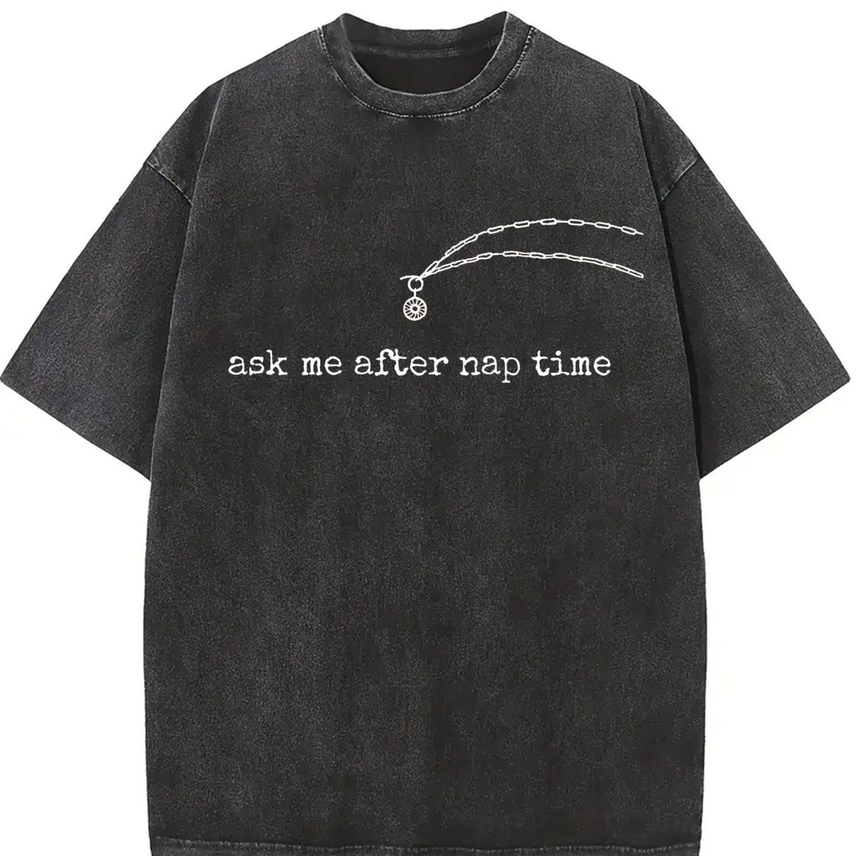 Mom Nap-time for Mom Vintage Washed T-Shirt in Black