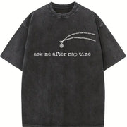 Mom Nap-time for Mom Vintage Washed T-Shirt in Black
