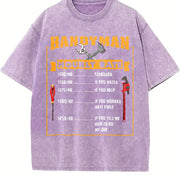Handyman Hourly Rate vintage washed oversized T-shirt in Purple