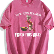 & 230gsm for Beach Vintage Washed T-Shirt in Red