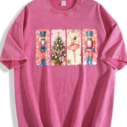 Nutcracker Christmas Vintage Washed T-Shirt in Red