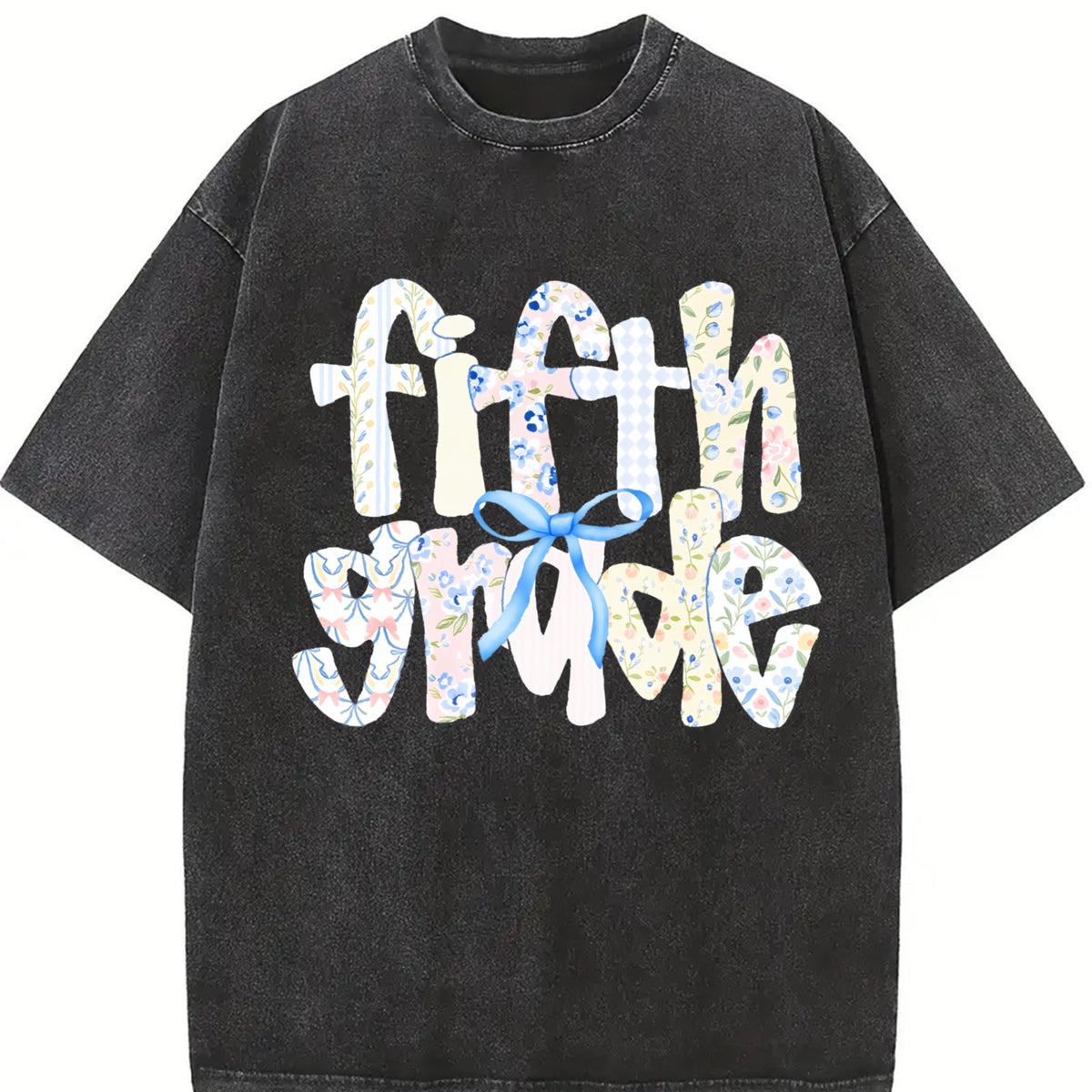 Fifth Grade Teacher Vintage Washed T-Shirt in Black