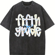 Fifth Grade Teacher Vintage Washed T-Shirt in Black