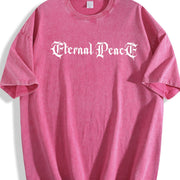 For Formal Urban Distressed Enthusiasts Vintage Washed T-Shirt in Red