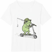 Fishing Fisherman Cotton T-Shirt in White