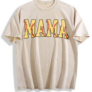ZestLoop Cute Softball Mama Vintage Washed T-Shirt in Beige