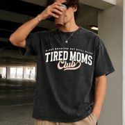 Tired Moms Club Vintage Washed T-Shirt in Black