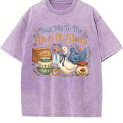 Take Me to the Thrift Shop Silly Goose vintage washed oversized T-shirt in Purple