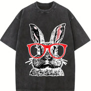 Thick Retro Vintage Washed T-Shirt in Black