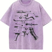 In Draco We Trust Vintage Washed T-Shirt in Purple