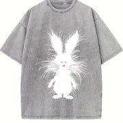 Spring and Commute Versatile Vintage Washed T-Shirt in Gray