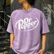 Dr Pepper Est. 1885 Vintage Washed T-Shirt in Purple