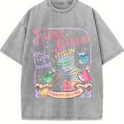 Fairy Godmother Baking Vintage Washed T-Shirt in Gray