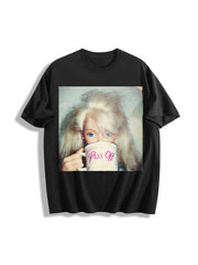 Creepy Doll Coffee Cotton T-Shirt in Black