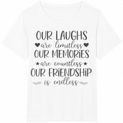Best Friends Matching Cotton T-Shirt in White