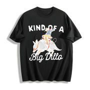 Armadillo Cowboy Kind of a Big Dillo Western Cotton T-Shirt in Black