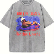 Country Music Hot Tropical & Americana Humor Vintage Washed T-Shirt in Gray