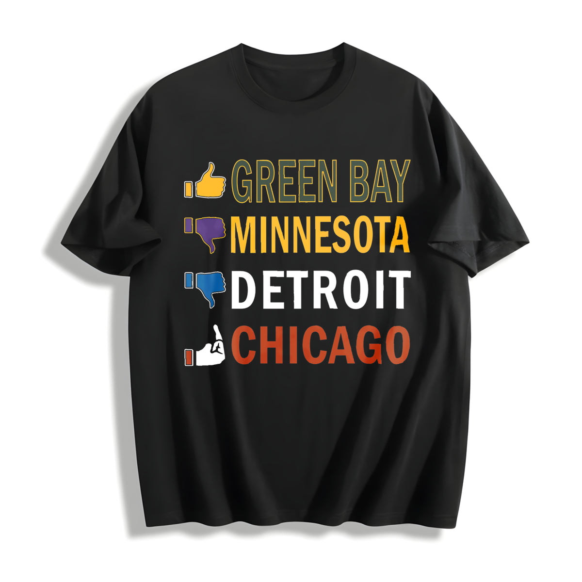Go Pack Go Cotton T-Shirt in Black