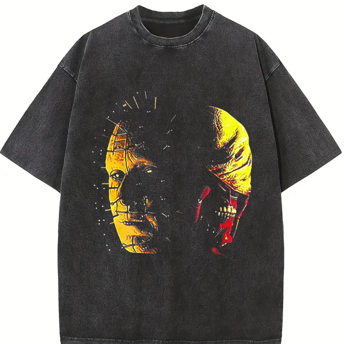 Mummy Grunge Y2k Emo Scene Tapout Goth Amity Affliction Vintage Washed T-Shirt in Black
