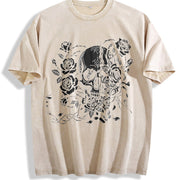 Grunge Urban Explorer Statement for the Coastal Vintage Washed T-Shirt in Beige