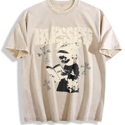 Praying Kid Tank Religious Sleeveless Muscle Vintage Washed T-Shirt in Beige
