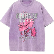 Emotional Support Husband\ Vintage Washed T-Shirt in Purple