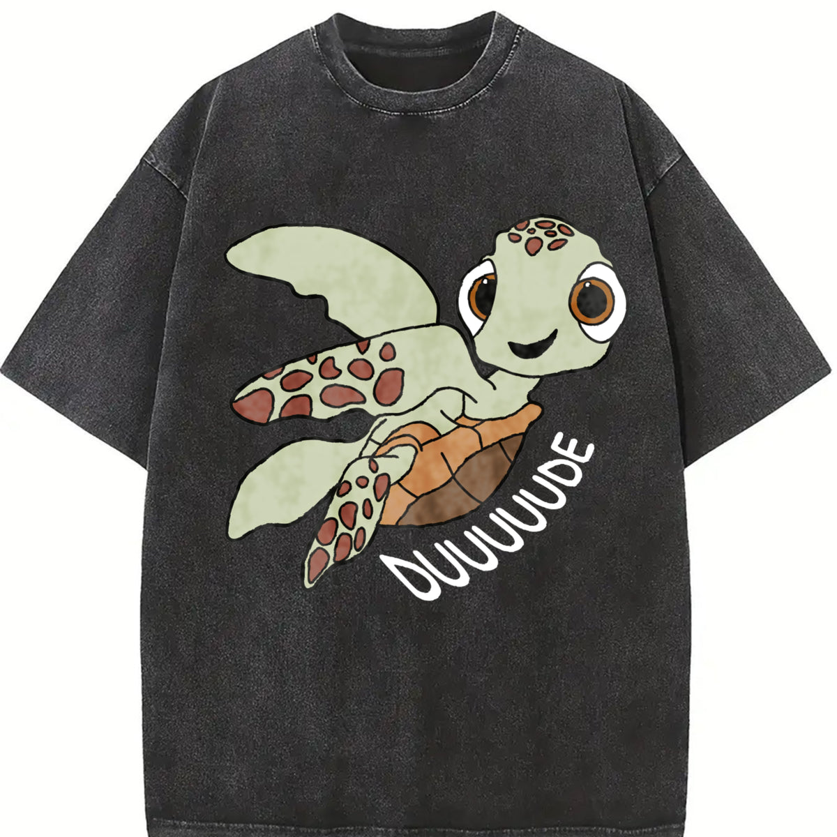 Squirt Tahirt Finding Nemo Vintage Washed T-Shirt in Black