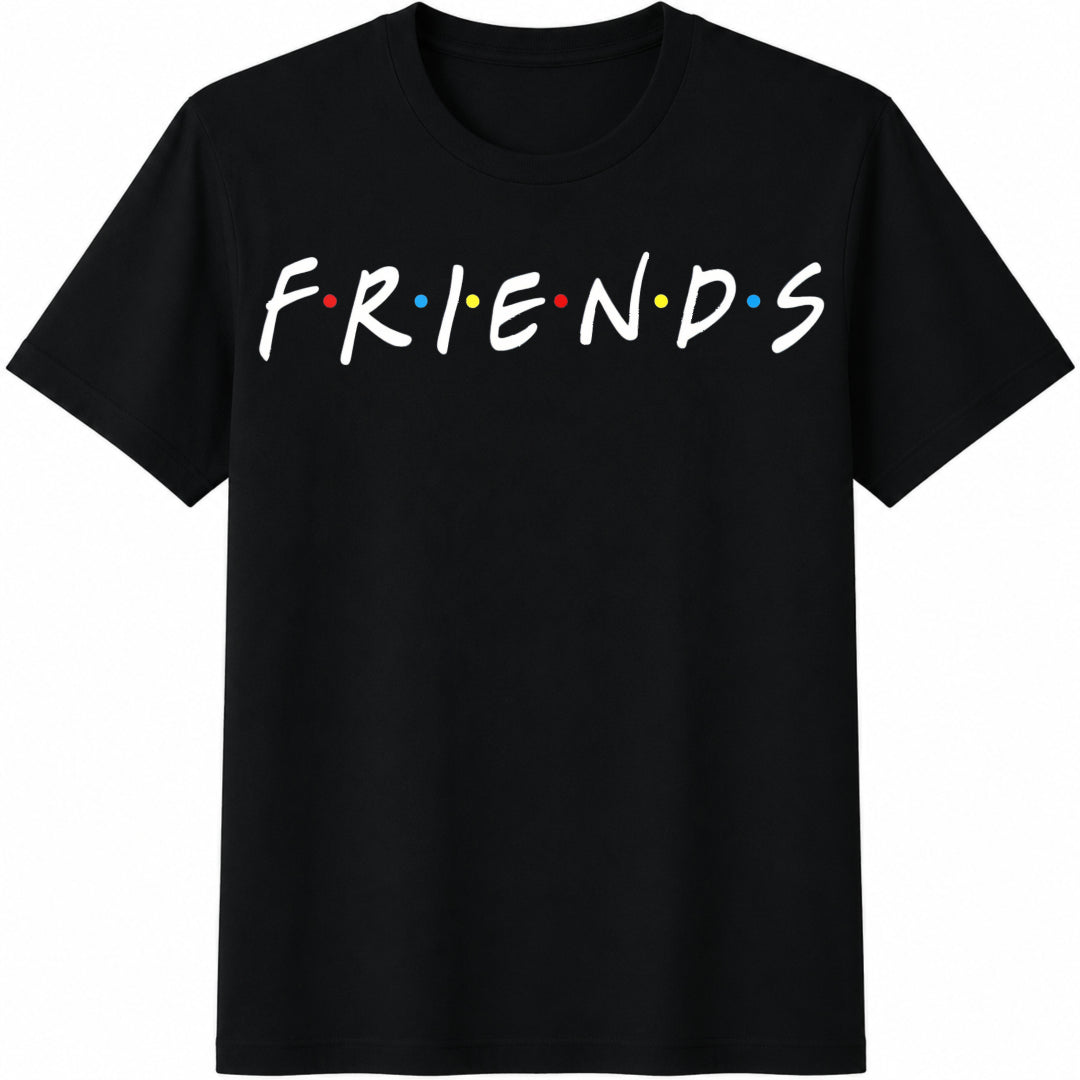 Friends Squad Cotton T-Shirt in Black