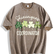 St Patricks Day Mom: Saint Paddys Mama Vintage Washed T-Shirt in Brown