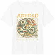 Dnd ADHD&D Side Quest Forever Cotton T-Shirt in White