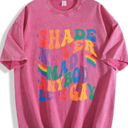 Shade Never Made Anybody Less Gay Queer Vintage Washed T-Shirt in Red