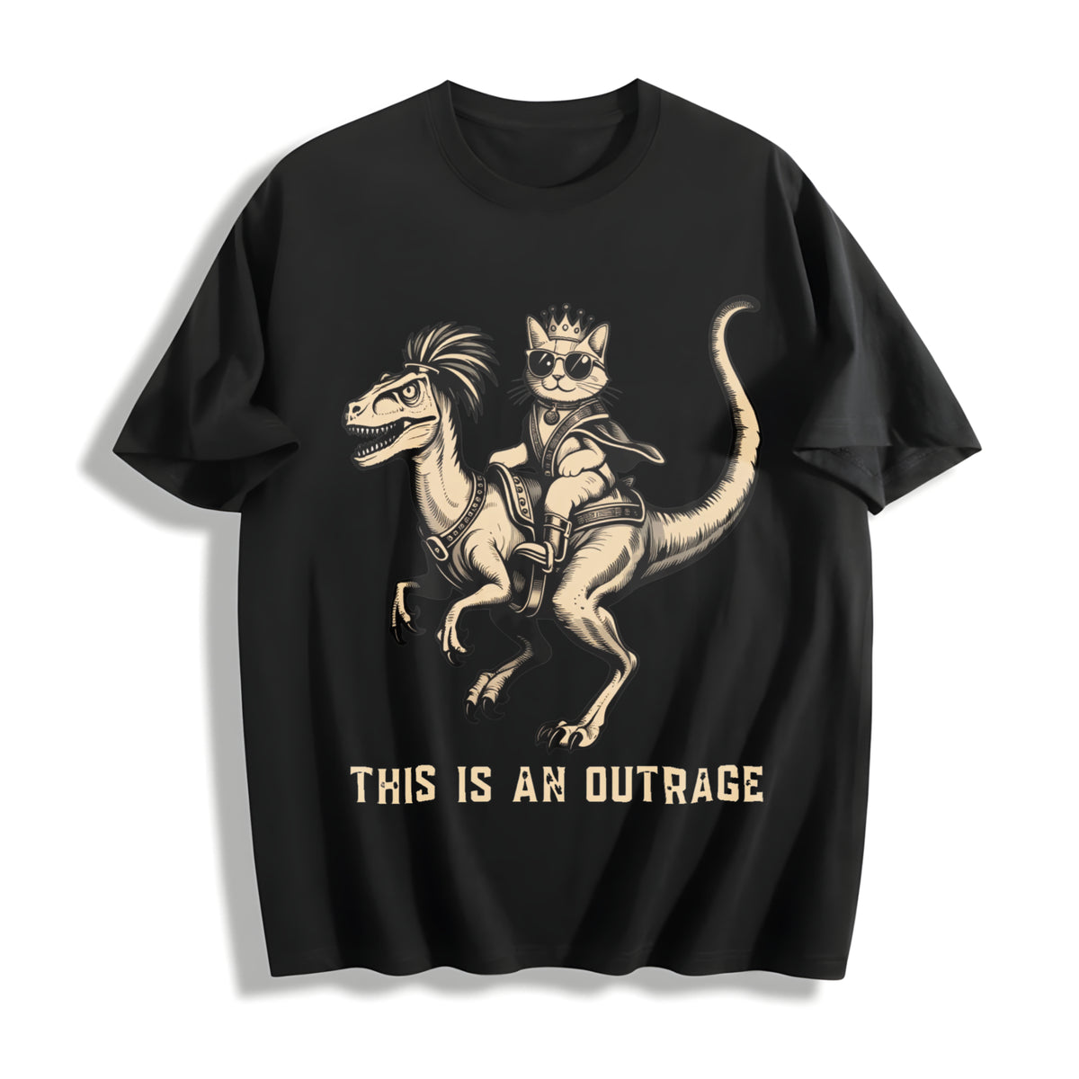 Princess Donut and Mongo Cotton T-Shirt in Black