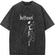 Deftones Retro Heavy Metal – Rock Band Style vintage washed oversized T-shirt in Black