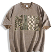 Retro Hunting Camo Mama Deer Hunting Season Duck Camo vintage washed oversized T-shirt in Brown