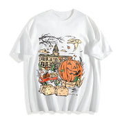 Halloweentown Est 1998 Back and Front Cotton T-Shirt in White