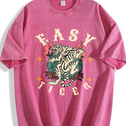 Easy Tiger Vintage Washed T-Shirt in Red