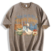 Take Me to the Thrift Shop Silly Goose vintage washed oversized T-shirt in Brown