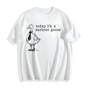 Serious Goose Cotton T-Shirt in White
