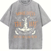 Witchcraft Spooky Witch Vintage Washed T-Shirt in Gray