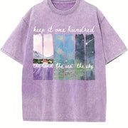 Keep It 100 Land Sea Sky Fate of Ophelia TS Showgirl vintage washed oversized T-shirt in Purple