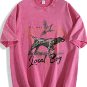 Local Boy High Tail Vintage Washed T-Shirt in Red