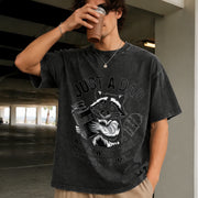 Just a Dad Who Always Came Back with the Milk Vintage Washed T-Shirt in Black